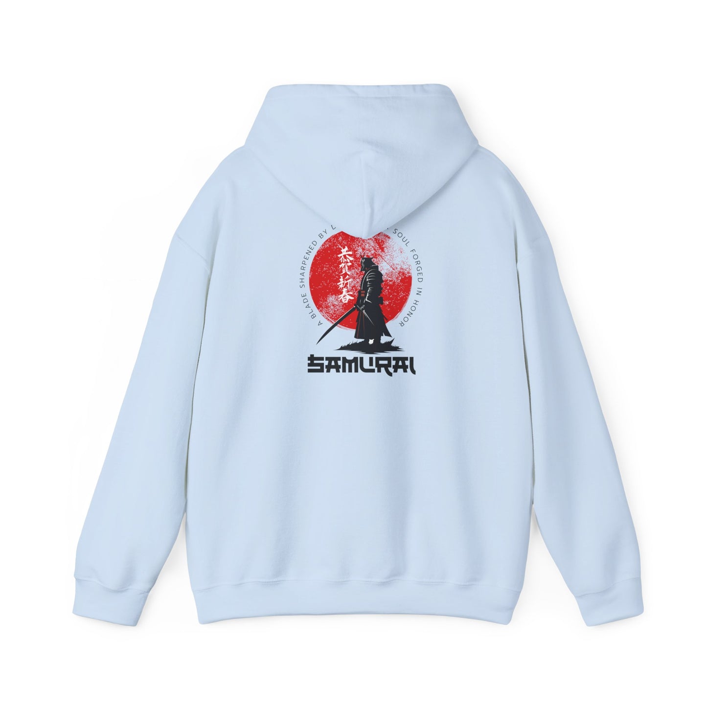 Samurai Warrior Hoodie – Japanese Bushido Art with Rising Red Sun Design