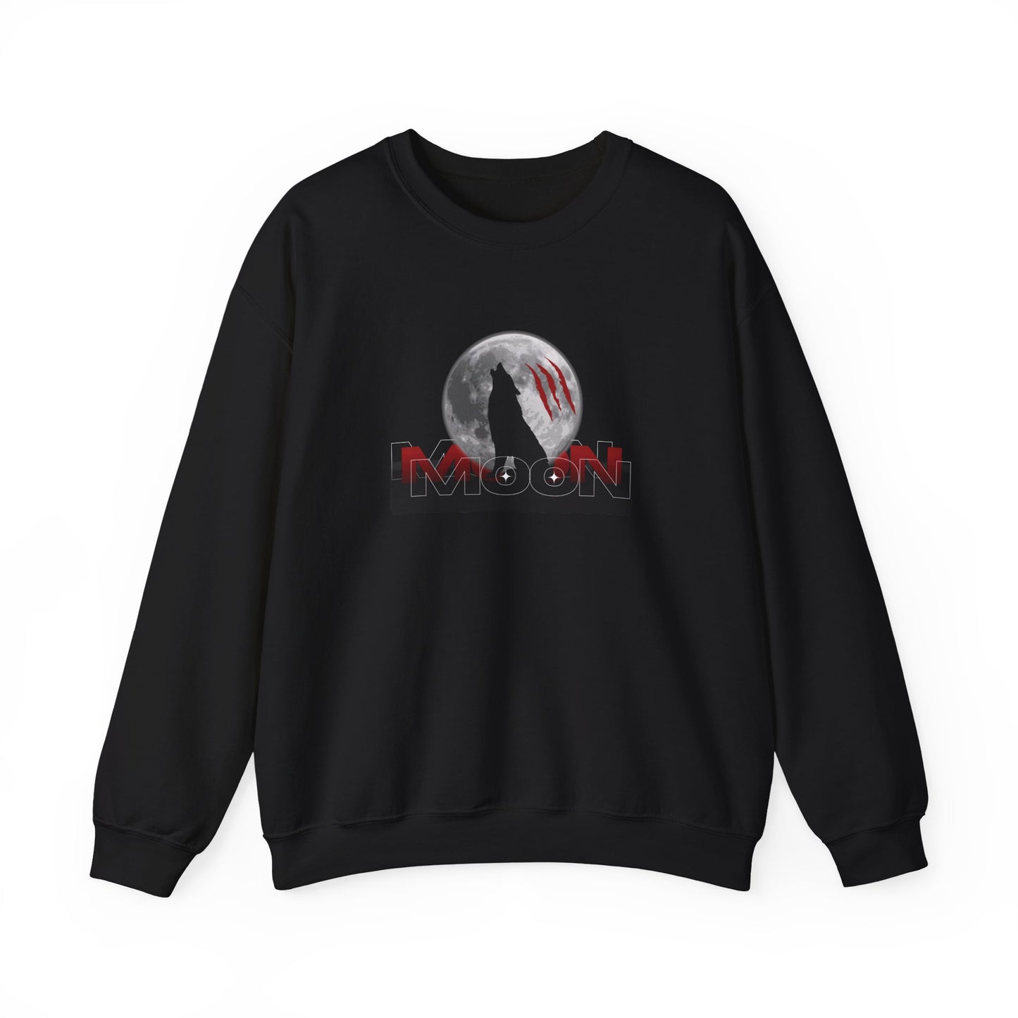 Wolf Moon Sweatshirt by MR Collections – Full Moon Howling Wolf Streetwear | Bold Lunar Design