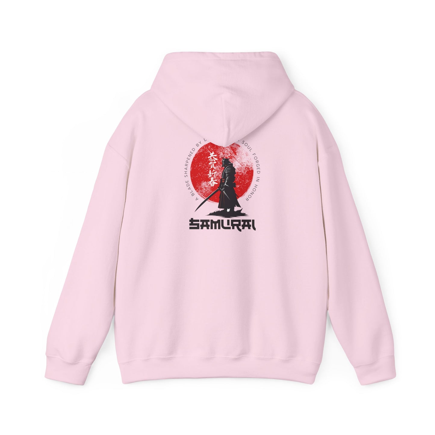 Samurai Warrior Hoodie – Japanese Bushido Art with Rising Red Sun Design
